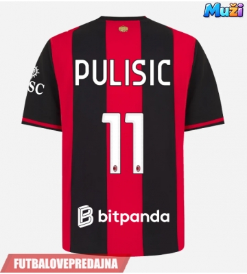 Lacne Muži Futbalové dres AC Milan Christian Pulisic #11 2026-27 Krátky Rukáv - Domáci